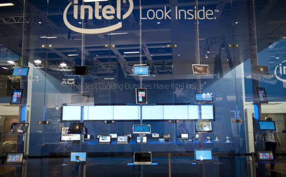 Inside the Intel booth