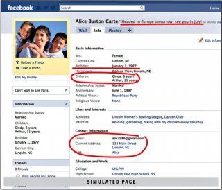 Screenshot of Facebook